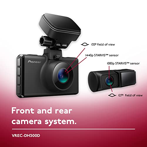 Pioneer VREC-DH300D 2-Channel Dual Recording 1440p WQHD (Wide Quad HD) Dash Camera System with 3” LCD Screen Pioneer VREC-DH300D 2-Channel Dual Recording 1440p WQHD (Wide Quad HD) Dash Camera System with 3” LCD Screen